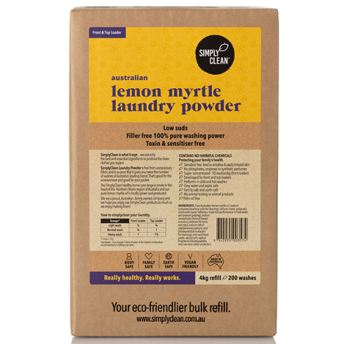 Simply Clean Lemon Myrtle Laundry Powder 4kg